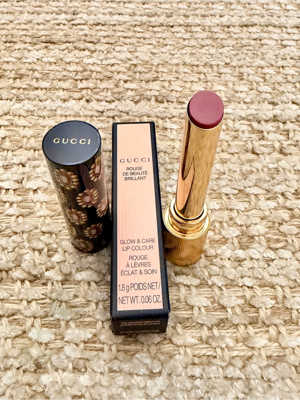 Gucci Glow & Care Lip Colour - Valeria Rose 217